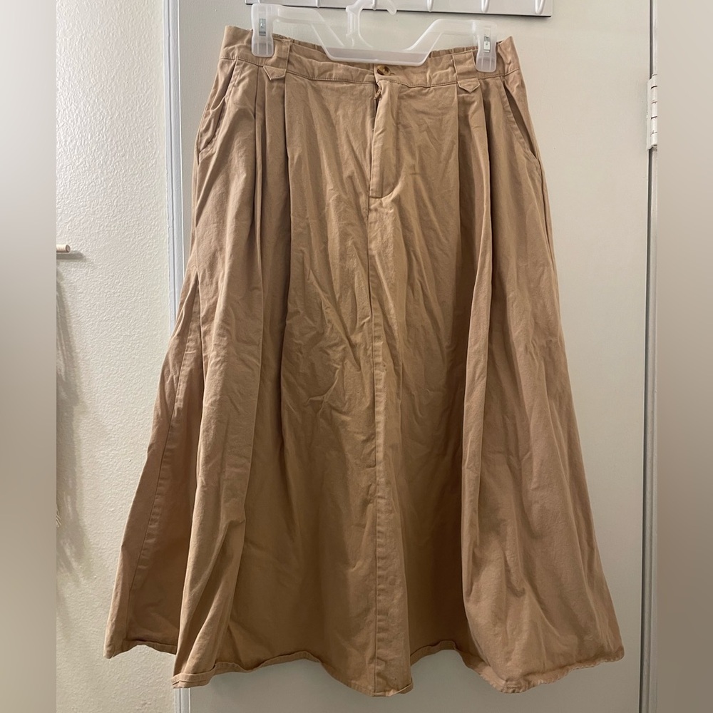 Dazy Shein A-Line Tan Midi Skirt XL